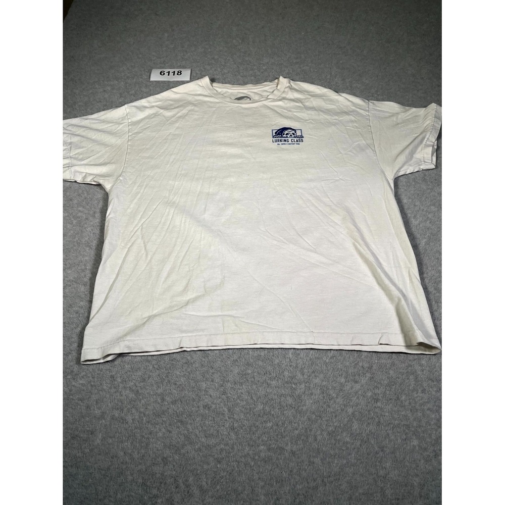 Lurking Class by Sketchy Tank T Shirt Mens 2XL White Graphic Print Crew Neck